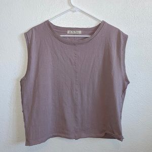 boxy free people purple tank